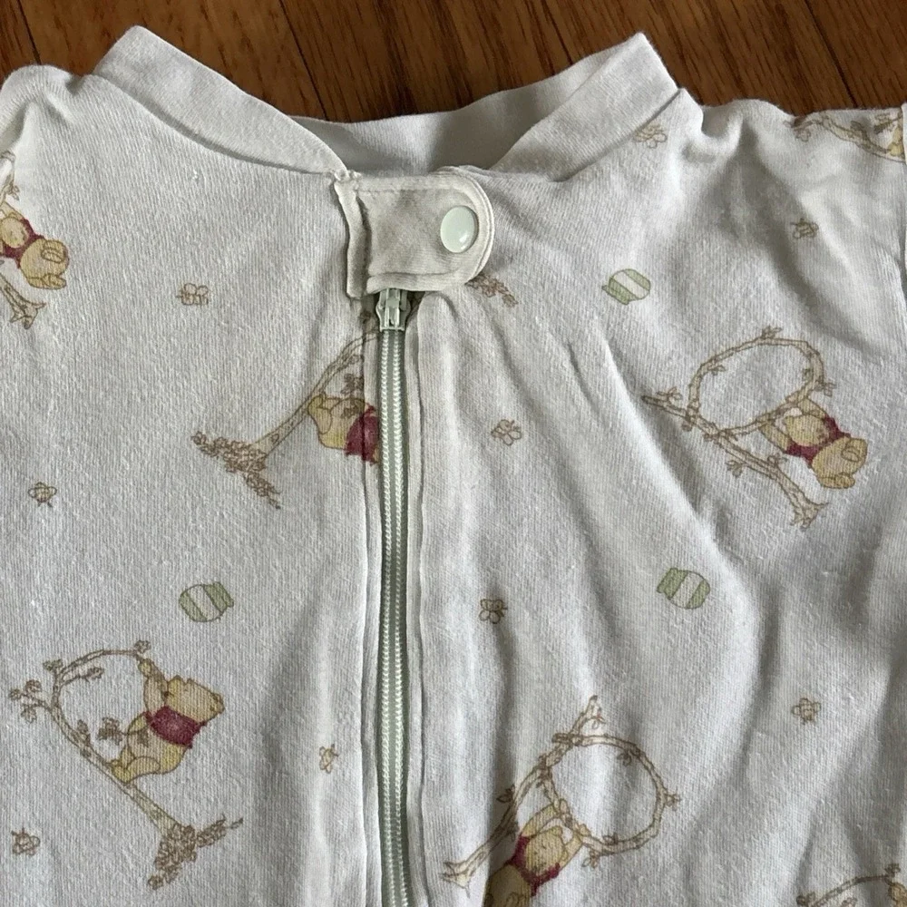 Disney Baby Winnie the Pooh Footed Zip up Sleeper One Piece 3-6M 90's